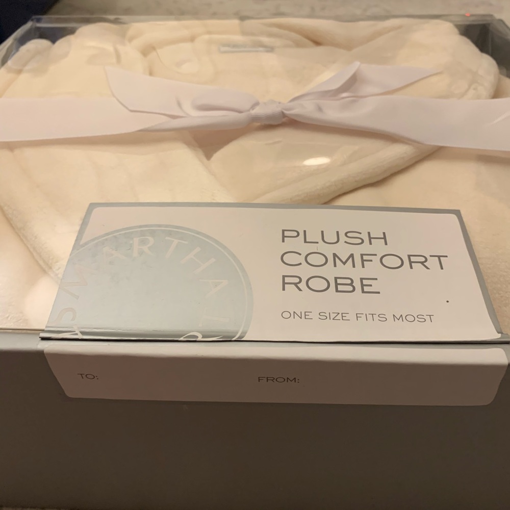 🎁 Ivory Martha Stewart Plush Comfort Robe - Picture 3 of 4